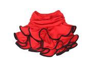 Girl skirt Latin dance skirt child Latin skirt ballet dance dress L Red Black edge