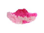 Baby girls chiffon fluffy tutu Princess party skirts Ballet dance wear M hot pink ivory