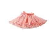 Baby girls chiffon fluffy tutu Princess party skirts Ballet dance wear XS peach
