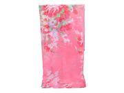 Watermelon Red Charming Floral Pattern Printed Chiffon Anti UV Scarf For Women