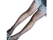 Black Sexy Vintage Jacquard Spider Web Pattern Mesh Pantyhose For Women