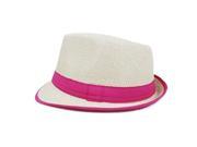 Rose Red Brim Exquisite Candy Color Belt Decorated Simply Designed Sun Hat For Men and Women