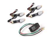4 x 1W 10 LED Indicator Flashing Yellow Lights for Motorcycles Relais