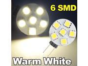 G4 5050 SMD 6 LED Light Warm White Home Car Marine Boat Bulb