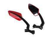 Pair Rearview Mirror For Motorcycle Scooter mirror screws 8mm 10mm M8 M10 Color black red
