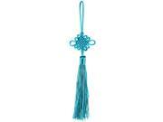 24cm Home Bedroom Decor Hanging Pendant Chinese Knot Teal