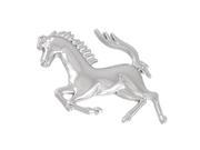 Silver Tone Horse Logo Emblem Badge 3D Sticker for Car