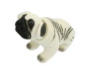 Black White Plush Ceramic Pug Nodding Dog for Car Auto