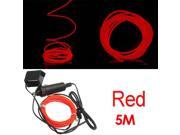 5M Flexible EL Wire Neon LED Light Red