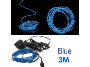 3M Flexible EL Wire Neon LED Light Blue
