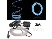 3M Flexible EL Wire Neon LED Light White
