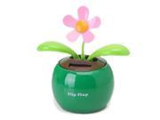 Flip Flap Solar Powered Flower Flowerpot Swing Dancing Toy Novelty Home Ornament