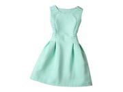 Summer Girl Womens Dress Green Mini O neck Sleeveless Slim Elegant Short Dresses L
