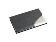 Business Name Card Holder Luxury PU Leather Stainless Steel Multi Card Case Business Name Card Holder Wallet Credit card ID Case Holder Gray
