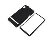 Black Durable Rubber Hard Snap On Crystal Cover Case for Motorola Droid A855 CDMA Cell Phone