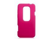 NewHot Pink Soft TPU Back Case Cover Rubber Silicone Crystal Skin For HTC Evo 3D