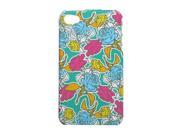Green and Colorful Flower Rose Garden Design Hard Case Cover for iPhone 4 4G