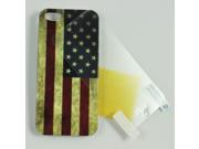 Vintage Retro United States American Flag Hard Rubberized Case Cover For Apple iPhone5 5G Screen Protector