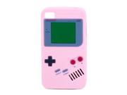 New Pink Soft Silicone Gameboy Case Cover for Apple iPhone 4 4G Screen Protector