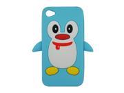 Blue Penguin Silicone Soft Case Cover For iPhone 4 4G 4S