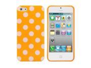 Orange TPU Polka Dot Rubber Skin Case Cover for New Apple iPhone 5 5G 5th
