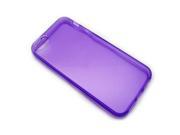 TPU Rubber Skin Case For Apple iPhone 5 Clear Dark purple