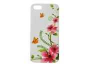 White panel butterfly rattan flower water droplet single bottom incrustation For iPhone5
