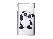 For LG Optimus L9 P769 P760 Rubberized Design Cover Friendly Panda Bear