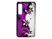 Blossoming Purple Violet Flower Design Protective Hard Case Snap On Cover Free Magic Soil Crystal For Motorola Droid 3