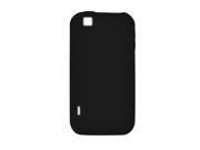 Silicone Skin Soft Phone Cover For LG MyTouch Black