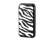 Zebra Skin Black Pastel Gel Skin Case for Apple iPhone 4 4G HD Protector Case