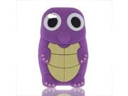 Purple Turtle Dinosaur Flexa flexible silicone soft skin Case Cover for Apple iPhone 4 4G 4S