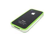 White and Green Premium Bumper Case Cover skin for Apple iPhone 4