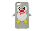 Grey PenguIn Silicone Soft Case Cover For iPhone 5