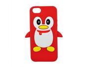 RED Penguin Silicone Soft Case Cover for iPhone 5