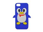 Ner Blue Penguin Silicone Rubber Skin Soft Cover Case For Apple iPhone 5