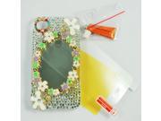 3D Magic Mirror Crystal Rhinestone Diamond Case Cover for iPhone 4 4S Screen Protector