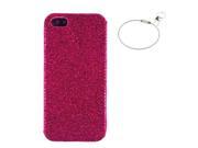 Hot Pink Bling Sparkle Hard Case Cover fit for the New iPhone5 5G Keyring
