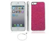 Hot Pink Sparkling Glitter Bling Hard Case Cover fit for the New iPhone5 5G Keyring