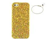 Gold Bling Sparkle Hard Case Cover fit for the New iPhone5 5G Keyring