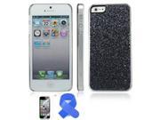 Black Sparkling Glitter Bling Hard Case Cover fit for the New iPhone5 5G Free Screen Protector Free Cable Tie
