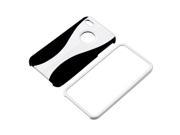 Snap on Rubber Coated Case for Apple TM iPhone TM 4 White Black
