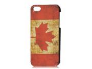 Retro Style Canada National Flag Hard Case Back Cover Protector for iPhone 5 5G