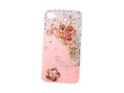 3D Pink Red Butterfly Crystal Bow Case Cover for Apple iPhone 5