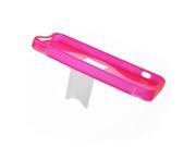 Hot Pink Hybrid Gel with Stand TPU Cover Case for iPhone 5