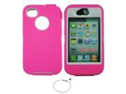 New Pink White de body armor Cover Case fit for iPhone 4 4G 4S