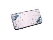 Luxury Clear Transparent Crystal Bling Rhinestone Diamond Dragonfly Case Hard Back Cover Protective Shell for Apple iPhone 6 Dragonfly