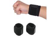 Black Sports Wrist Elastic Brace Support Wrap Strap Band One Size
