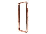 Luxury Crystal Rhinestone Diamond Bling Metal Case Cover Bumper For iPhone 5 Rose Gold with diamond