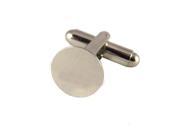 20 10 pairs Silver French Cuff Links Blanks 10mm Glue Pads
